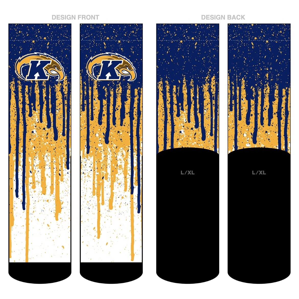 Kent State Golden Flashes Unisex Graphic Socks