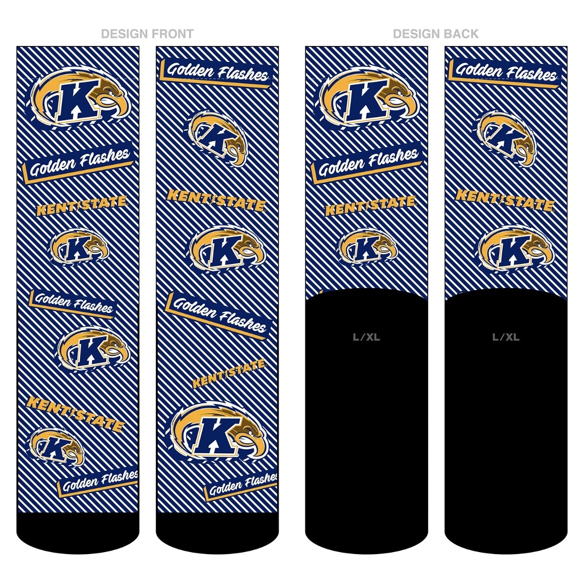Kent State Golden Flashes Unisex Graphic Socks