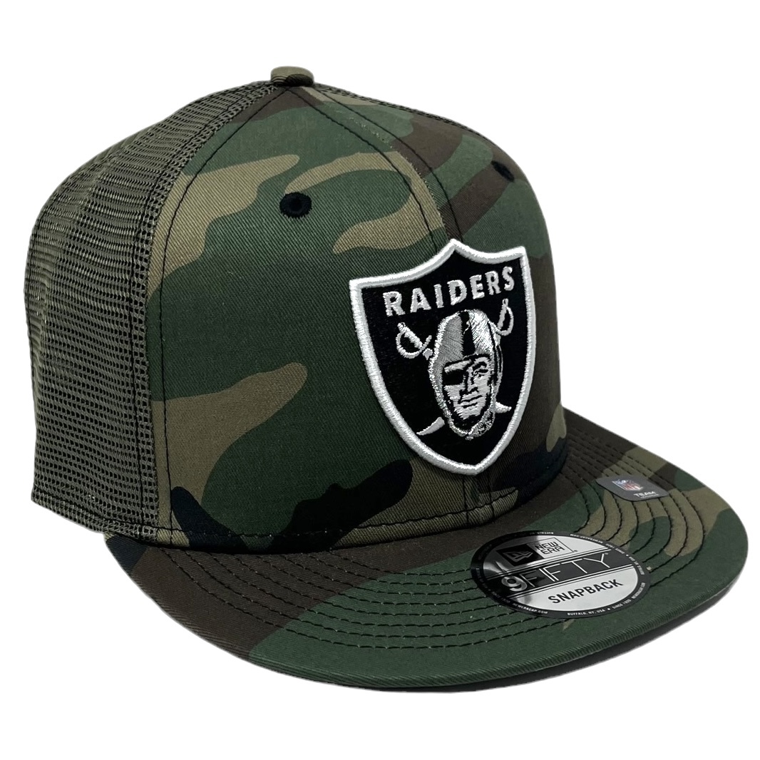 Las Vegas Raiders Camo New Era Trucker Snapback Hat