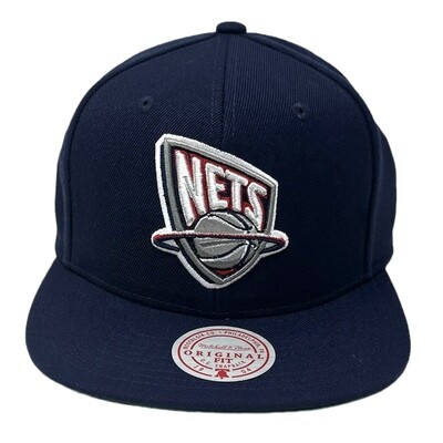 New Jersey Nets Men’s Blue Mitchell & Ness Team Ground Fitted Hat