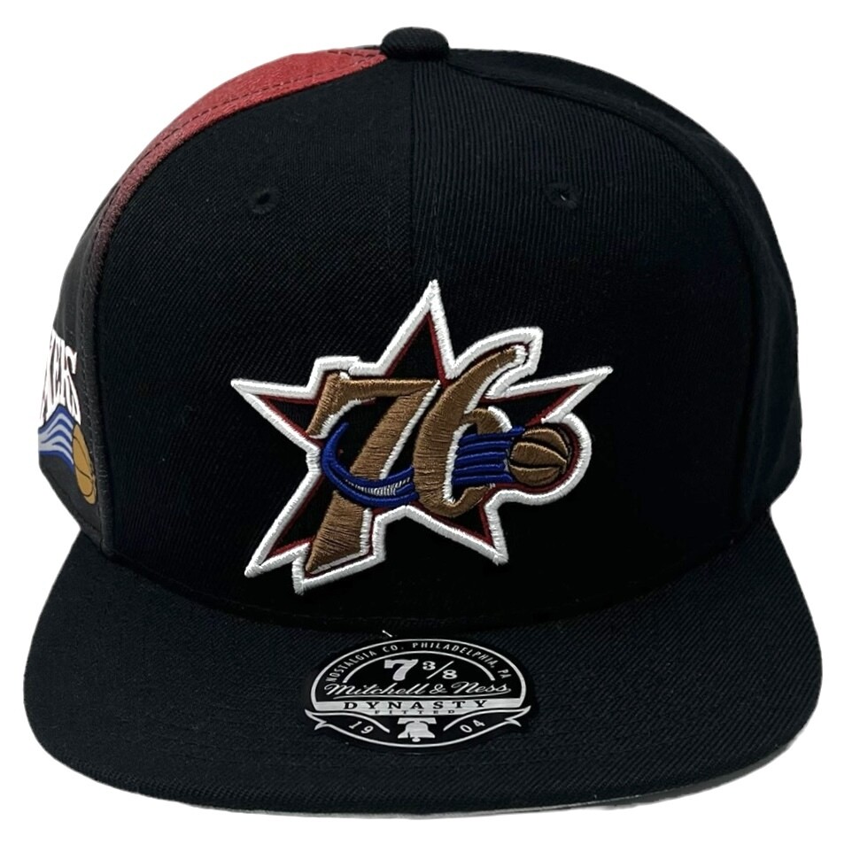 Philadelphia 76ers Men’s NBA Tapestry Mitchell & Ness Fitted Hat