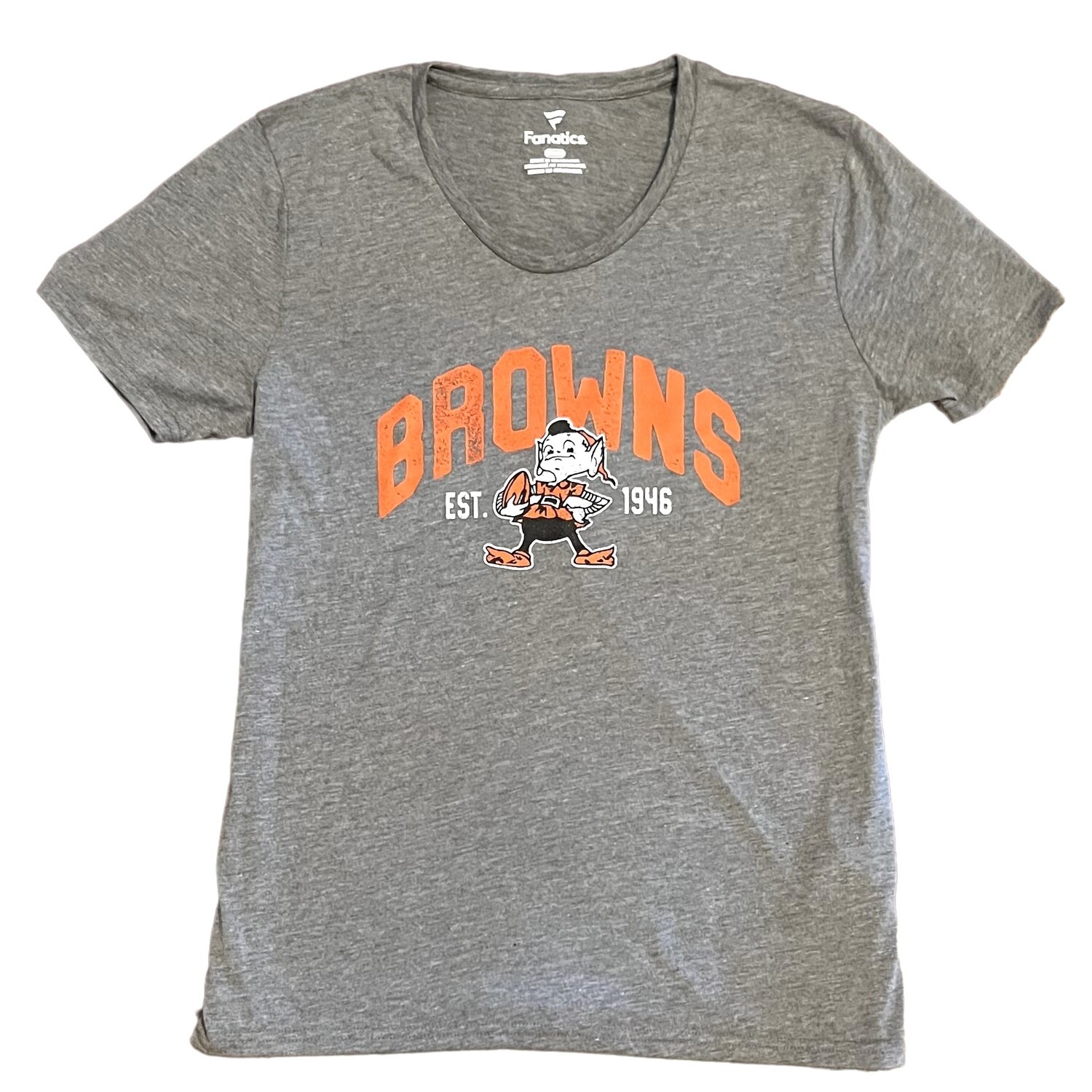 Cleveland Browns Women’s Drop Back Athletic Gray Heather Crewneck Shirt