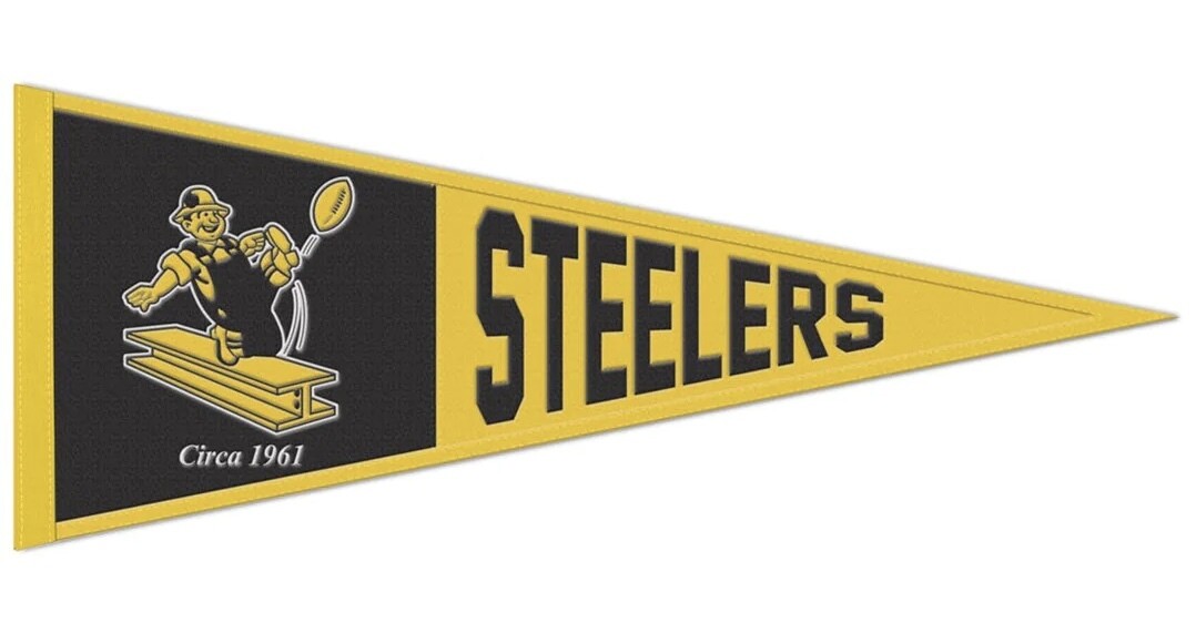Pittsburgh Steelers Retro 13” x 32” Wool Pennant