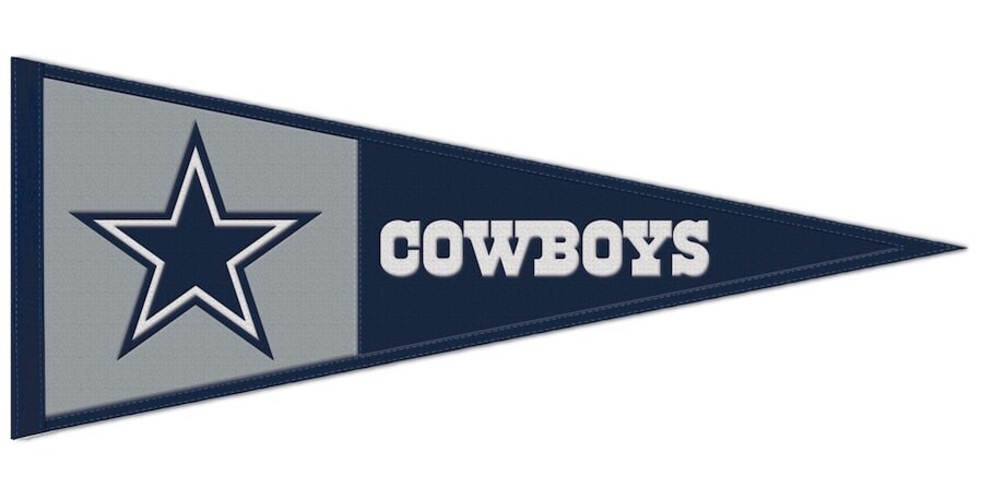Dallas Cowboys 13” x 32” Wool Pennant
