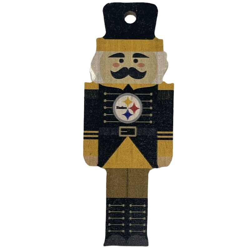 Pittsburgh Steelers Christmas Wood Nutcracker Ornament