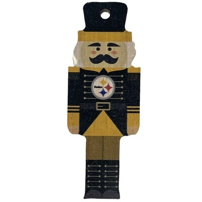 Pittsburgh Steelers Christmas Wood Nutcracker Ornament