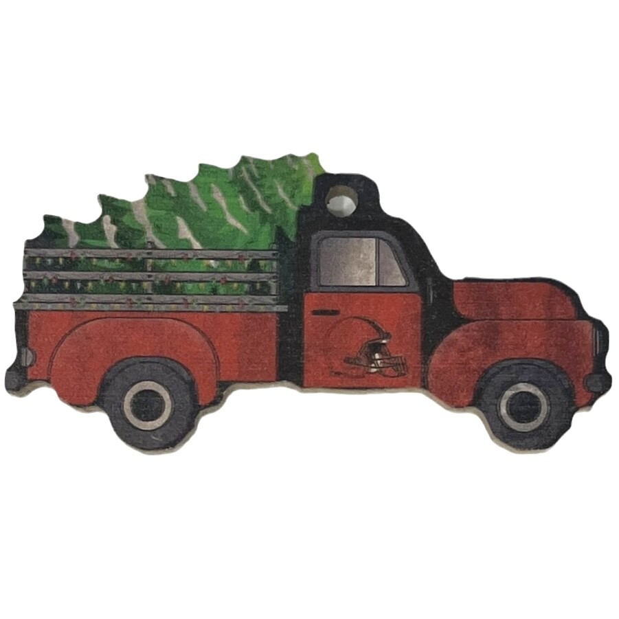 Cleveland Browns Christmas Wood Truck Ornament