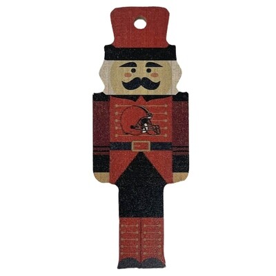 Cleveland Browns Christmas Wood Nutcracker Ornament