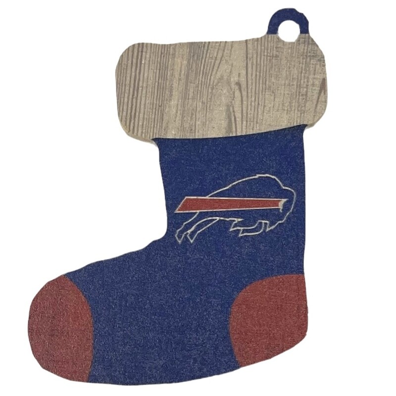 Buffalo Bills Christmas Wood Stocking Ornament Buffalo Bills Christmas Wood Stocking Ornament