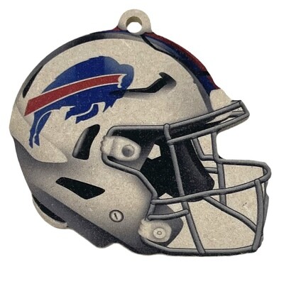 Buffalo Bills Christmas Wood Logo Helmet Ornament