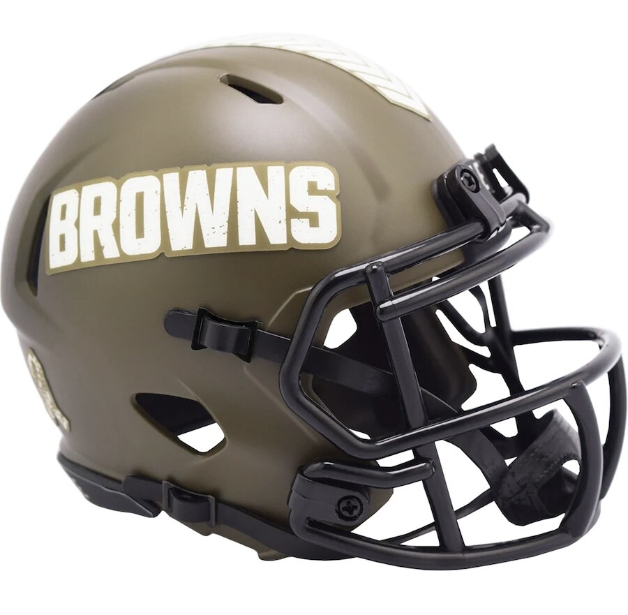 Cleveland Browns Riddell 2022 Salute To Service Speed Mini Helmet