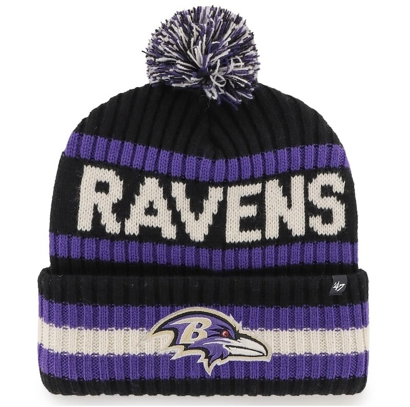 Baltimore Ravens Men’s 47 Bering Cuffed Pom Knit Hat