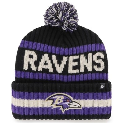 Baltimore Ravens Men’s 47 Bering Cuffed Pom Knit Hat