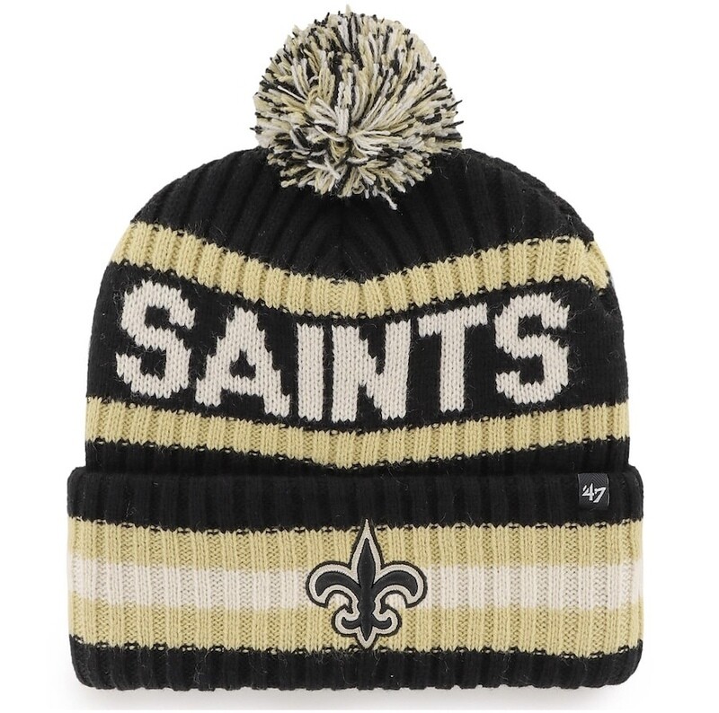 New Orleans Saints Men’s 47 Bering Cuffed Pom Knit Hat