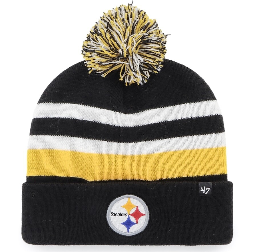 Pittsburgh Steelers Men's 47 Brand State Line Cuffed Pom Knit Hat