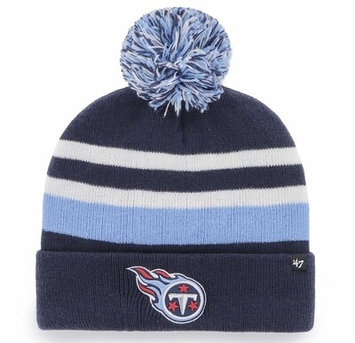 Tennessee Titans Men's 47 Brand State Line Cuffed Pom Knit Hat