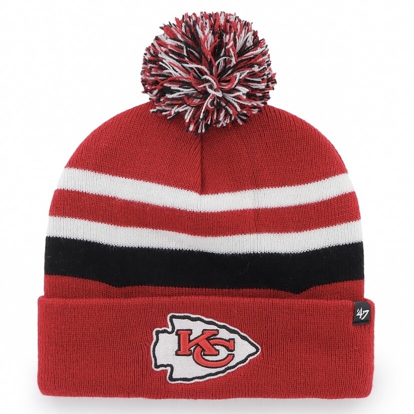 Kansas City Chiefs 47 State Line Cuffed Pom Knit Hat