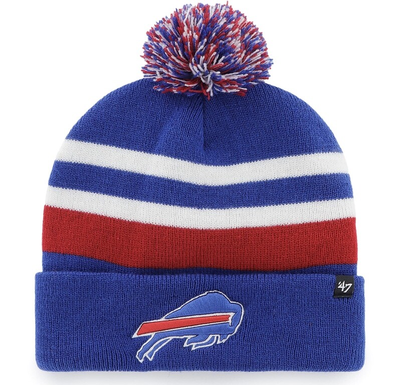 Buffalo Bills Men's 47 Brand State Line Cuffed Pom Knit Hat
