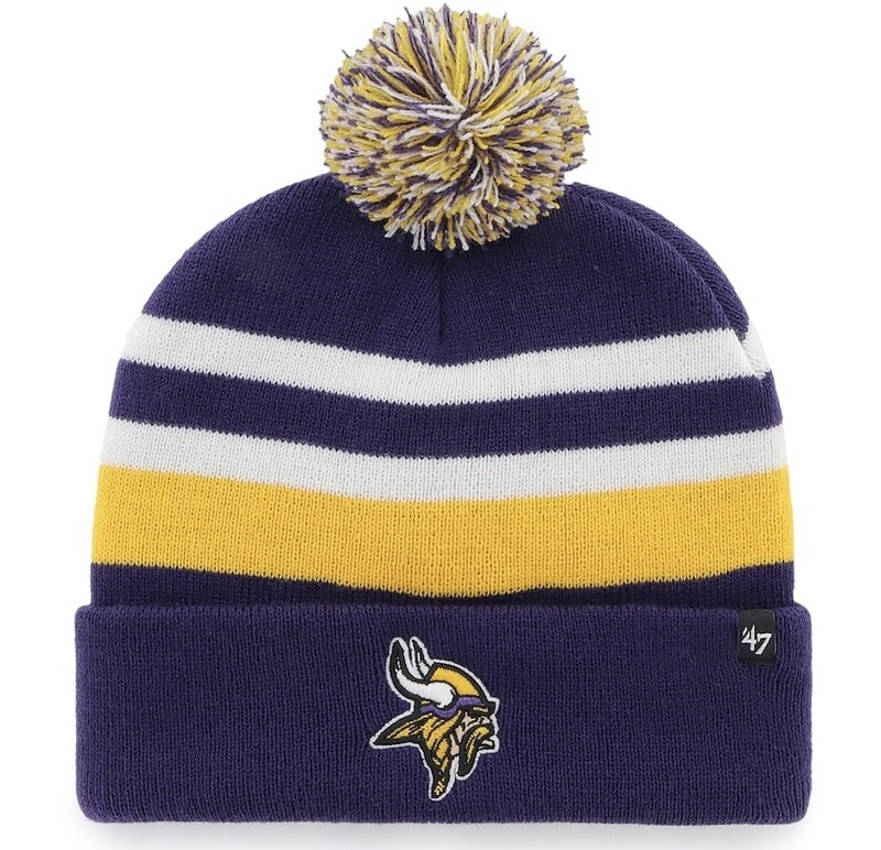 Minnesota Vikings Men's 47 Brand State Line Cuffed Pom Knit Hat