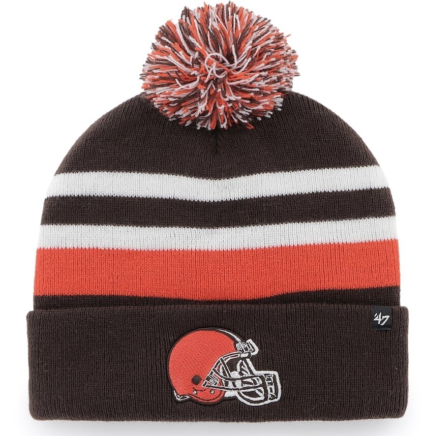 Cleveland Browns Men's 47 Brand State Line Cuffed Pom Knit Hat