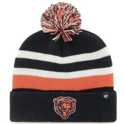 Chicago Bears Men's 47 Brand State Line Cuffed Pom Knit Hat