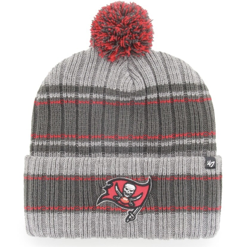 Tampa Bay Buccaneers Men's 47 Graphite Rexford Cuffed Pom Knit Hat
