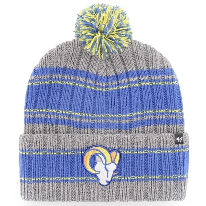 Los Angeles Rams Men's 47 Graphite Rexford Cuffed Pom Knit Hat