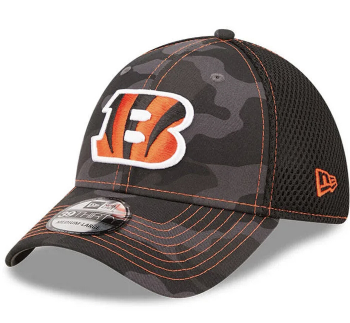 Cincinnati Bengals Men’s Black Camo New Era 39Thirty Flex Fit Hat