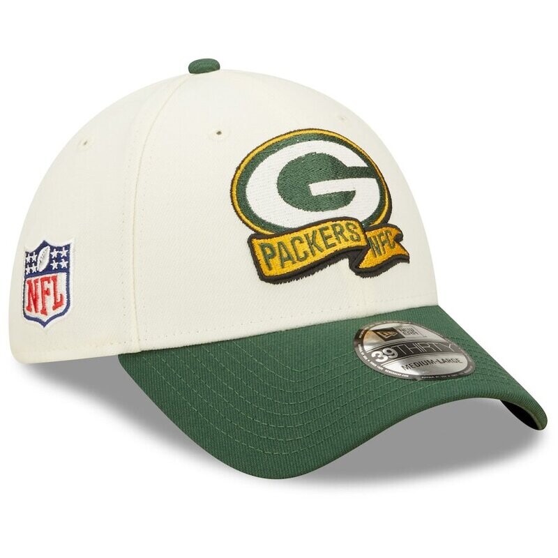 Green Bay Packers Men’s Cream New Era 39Thirty  Sideline Official Coach Flex Fit Hat Green Bay Packers Men’s Cream New Era 39Thirty  Sideline Official Coach Flex Fit Hat