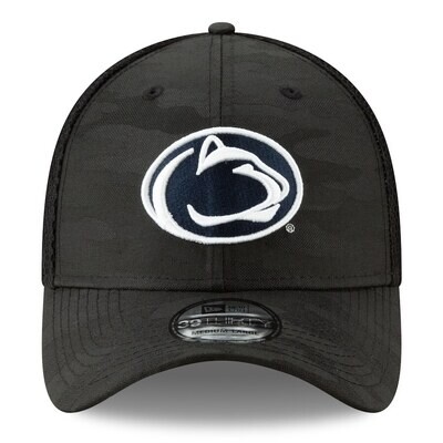 Penn State Nittany Lions Men's Black Camo New Era 39Thirty Flex Fit Hat