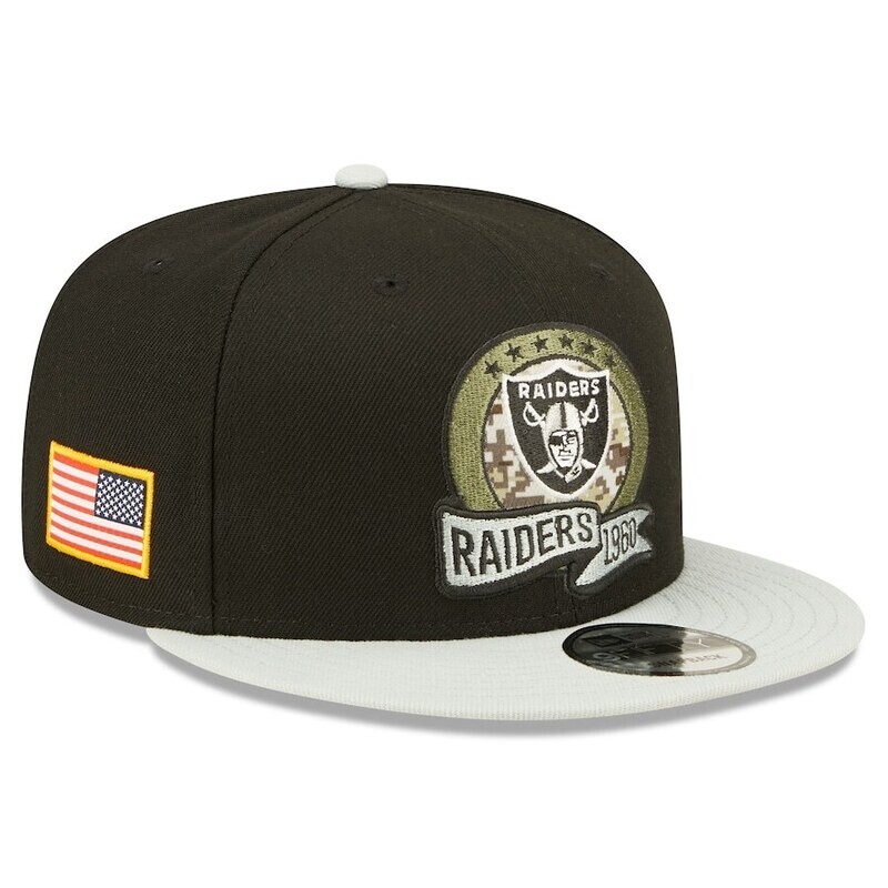 Las Vegas Raiders Men's New Era Salute To Service 9FIFTY Snapback Hat Las Vegas Raiders Men's New Era Salute To Service 9FIFTY Snapback Hat