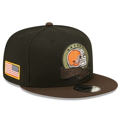 Cleveland Browns Men’s New Era Black/Brown Salute To Service 9FIFTY Snapback Hat
