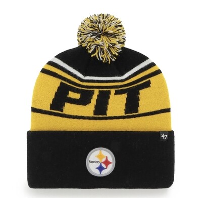 Pittsburgh Steelers Men’s 47 Stylus Cuffed Pom Knit Hat