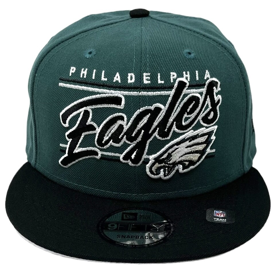 Philadelphia Eagles Team Script New Era Snapback Hat