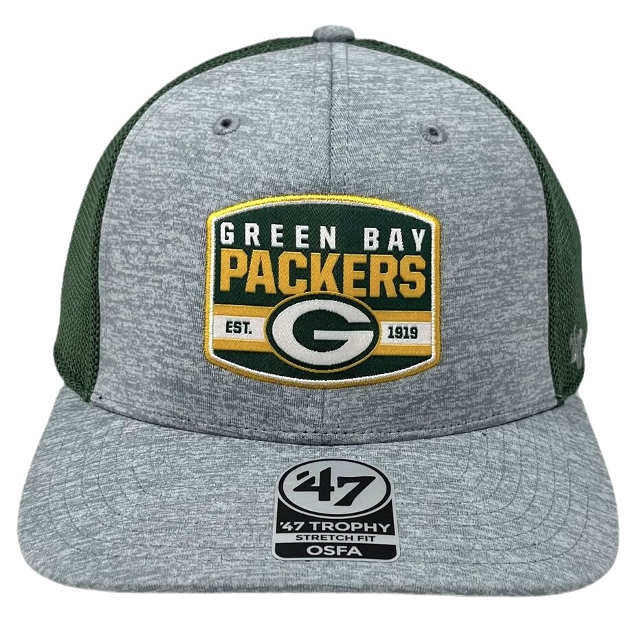 Green Bay Packers Men's 47 Brand Trophy Stretch Fit Hat