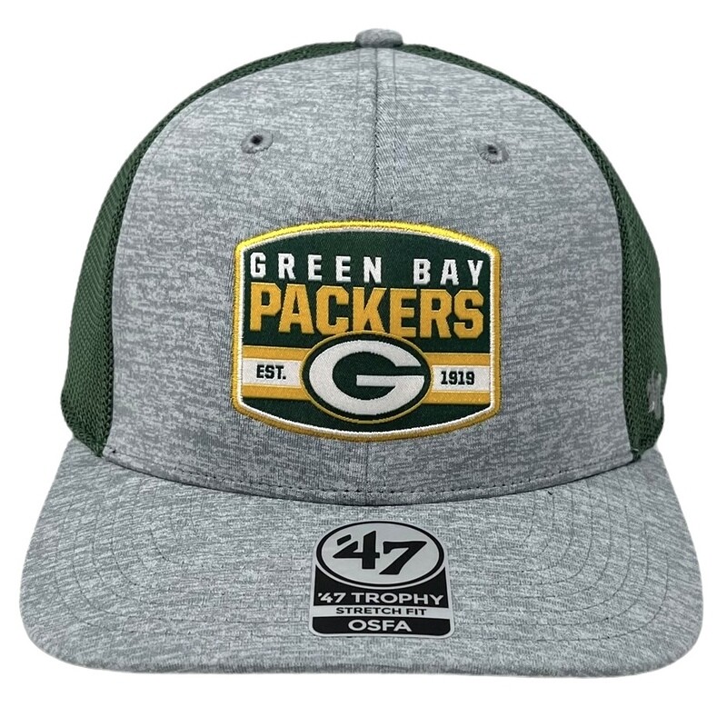 Green Bay Packers Men's 47 Brand Trophy Stretch Fit Hat