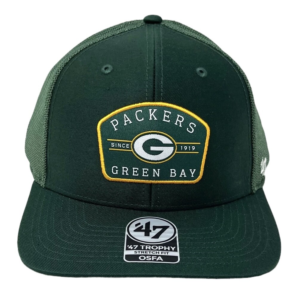 Green Bay Packers Men's 47 Brand Trophy Stretch Fit Hat