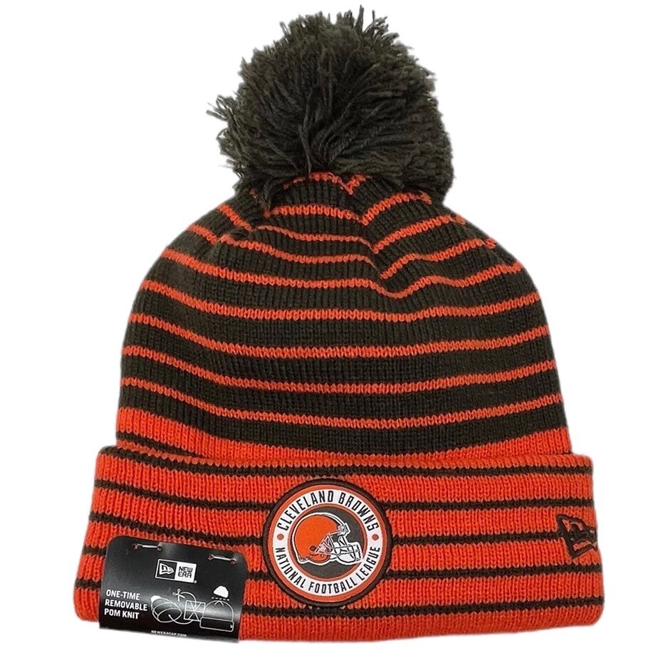 Cleveland Browns Men's New Era Patch Knit Hat