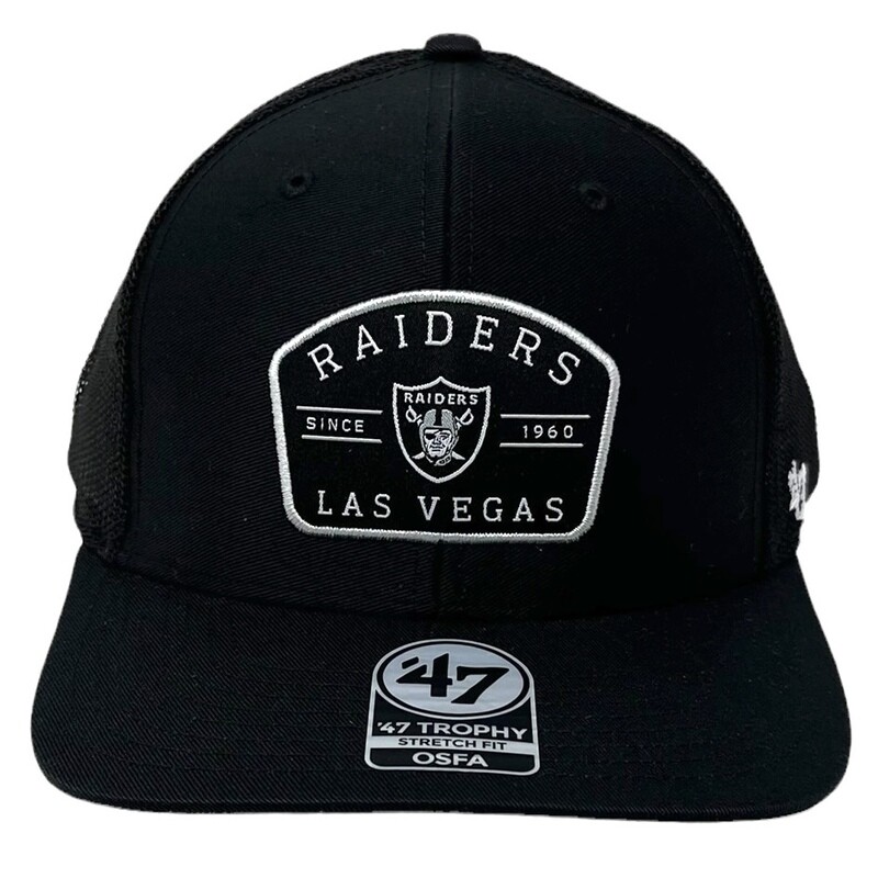 Las Vegas Raiders Men's 47 Trophy Stretch Fit Hat Las Vegas Raiders Men's 47 Trophy Stretch Fit Hat