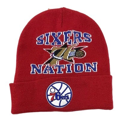 Philadelphia 76ers Men’s Mitchell & Ness Team Origins Knit Hat
