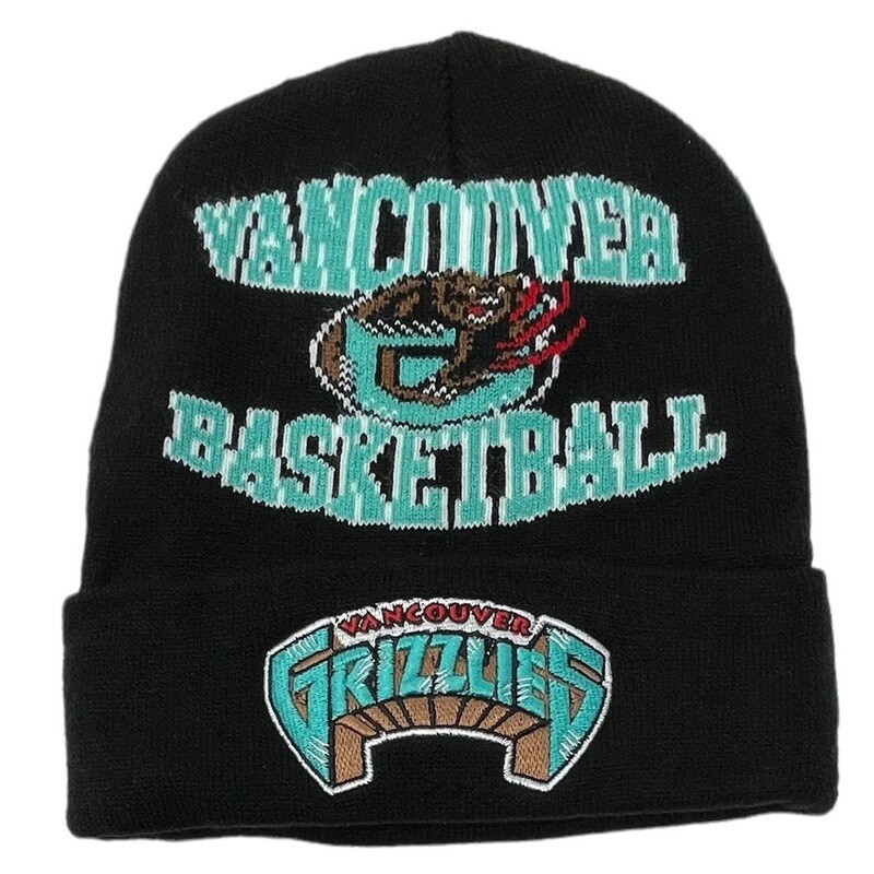 Vancouver Grizzlies Men’s Mitchell & Ness Black Team Origins Knit Hat