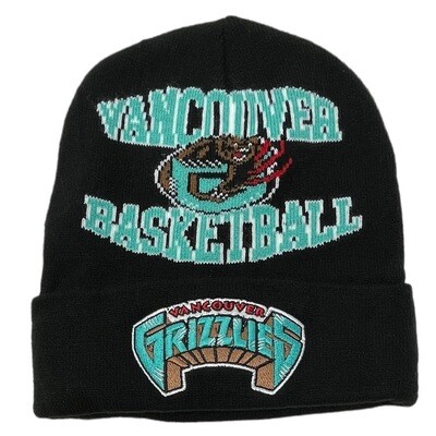 Vancouver Grizzlies Men’s Mitchell & Ness Black Team Origins Knit Hat