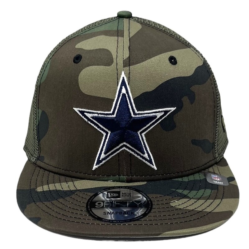 Dallas Cowboys Men’s New Era Camo 9FIFTY Snapback Adjustable Trucker Hat