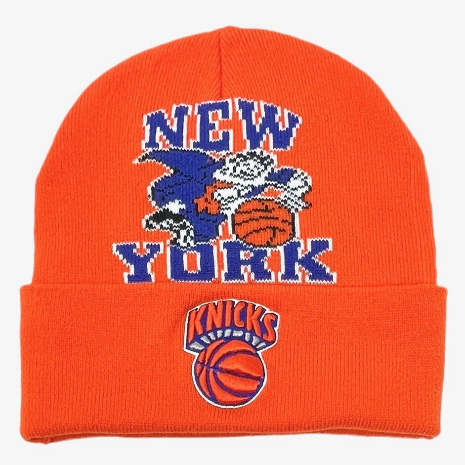 New York Knicks Men’s Mitchell & Ness Orange Team Origins Knit Hat