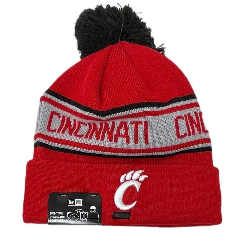 Cincinnati Bearcats Men's New Era Repeat Cuffed Pom Knit Hat
