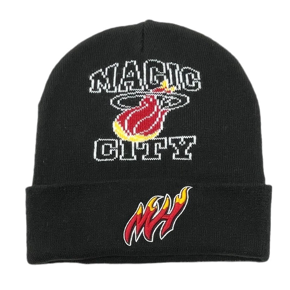 Miami Heat Men’s Mitchell & Ness Black Team Origins Knit Hat
