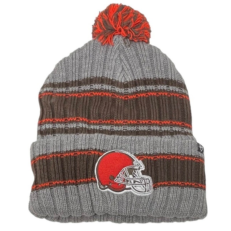 Cleveland Browns Men’s 47 Graphite Rexford Cuffed Pom Knit Hat