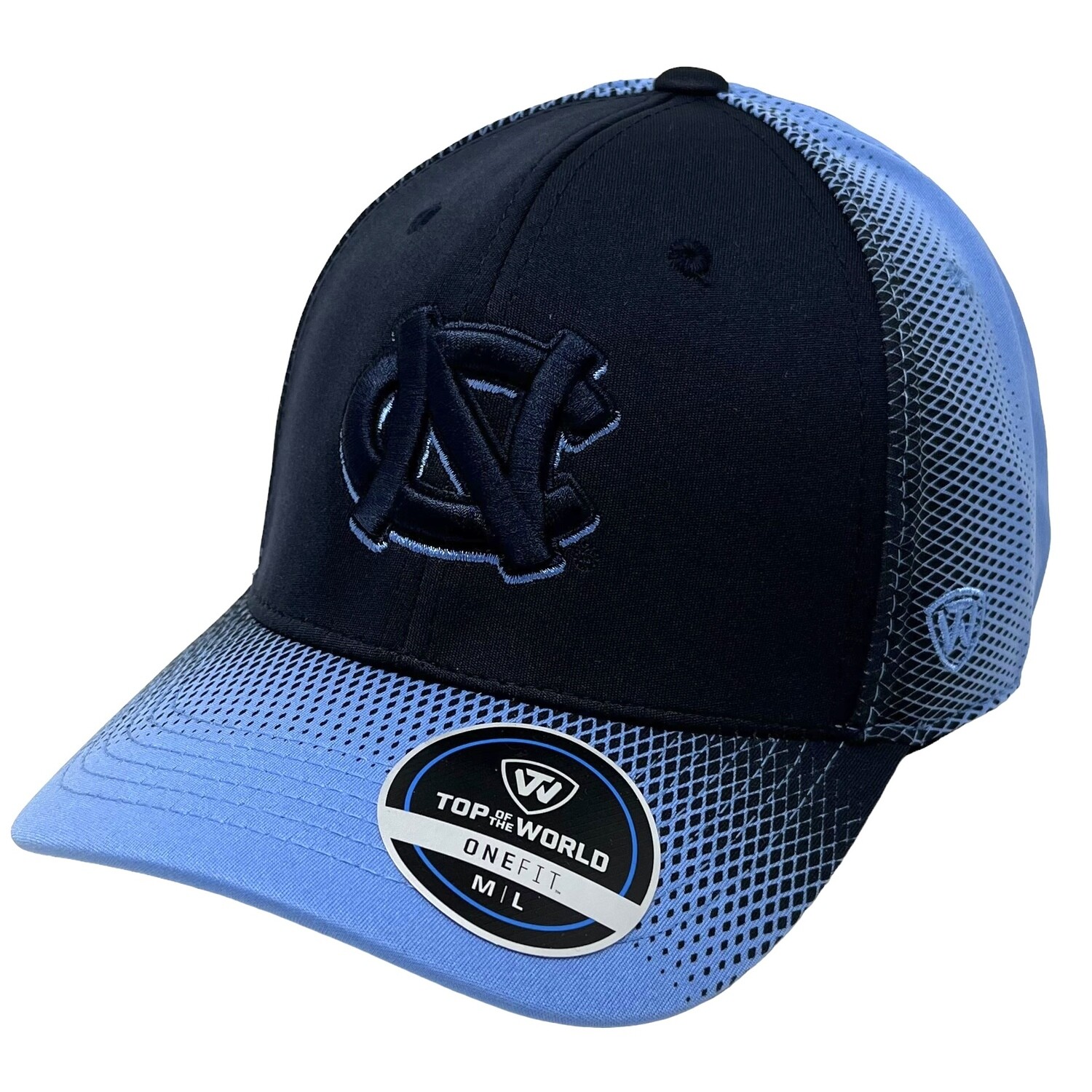 North Carolina Tar Heels Men's One Fit Top of the World Adjustable Hat