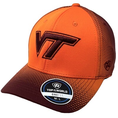 Virginia Tech Hokies Men's One Fit Top of the World Adjustable Hat