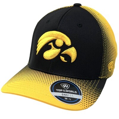 Iowa Hawkeyes Men's One Fit Top of the World Adjustable Hat